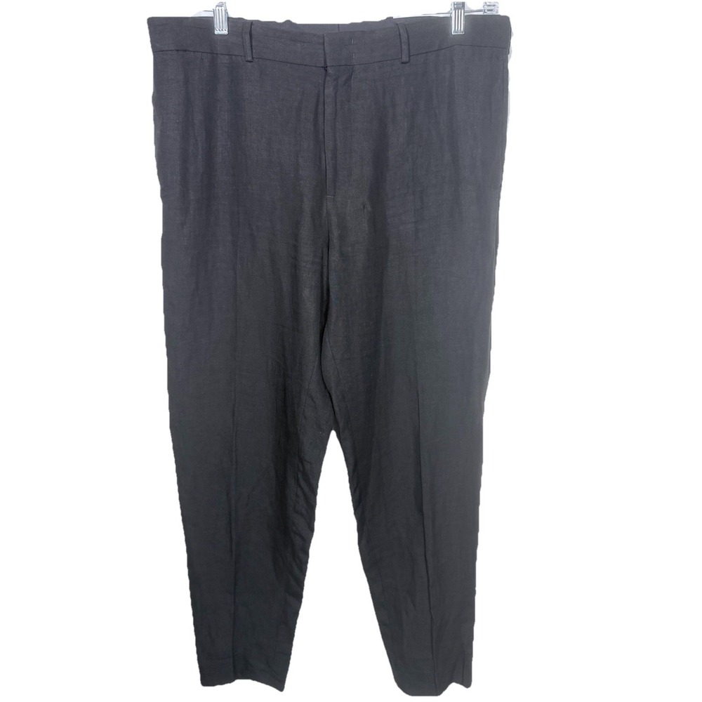 COS Men's 100% Linen Tapered Trouser‎ Pants Black Minimalist Quiet Luxury 38R